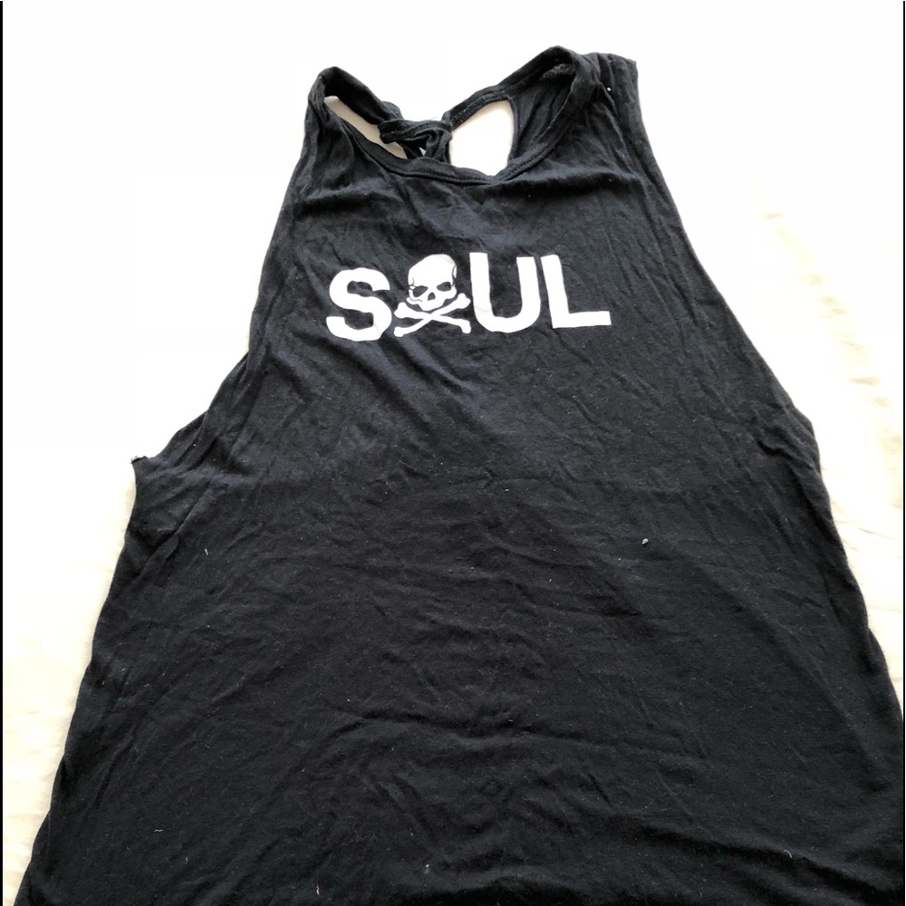 Soul cycle tank top with braided back